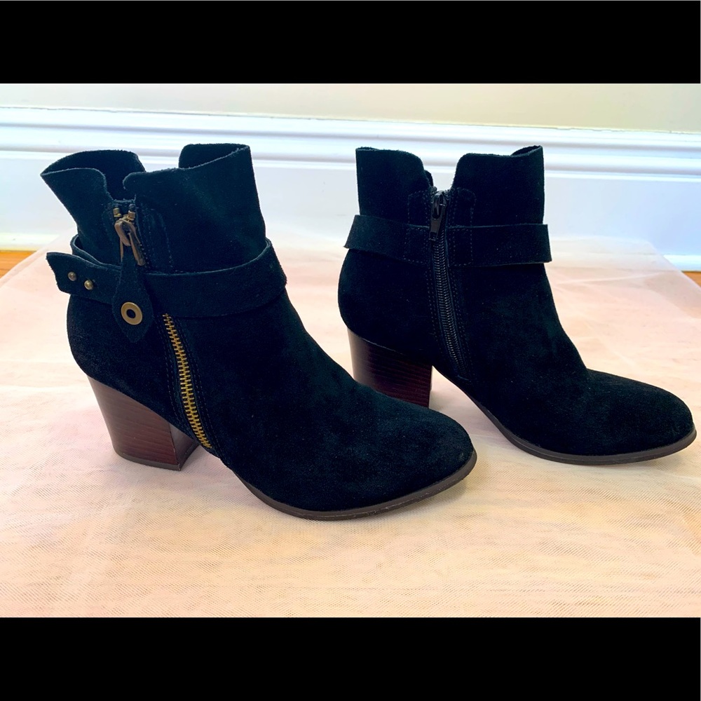 Kenzie, Black Suede Booties